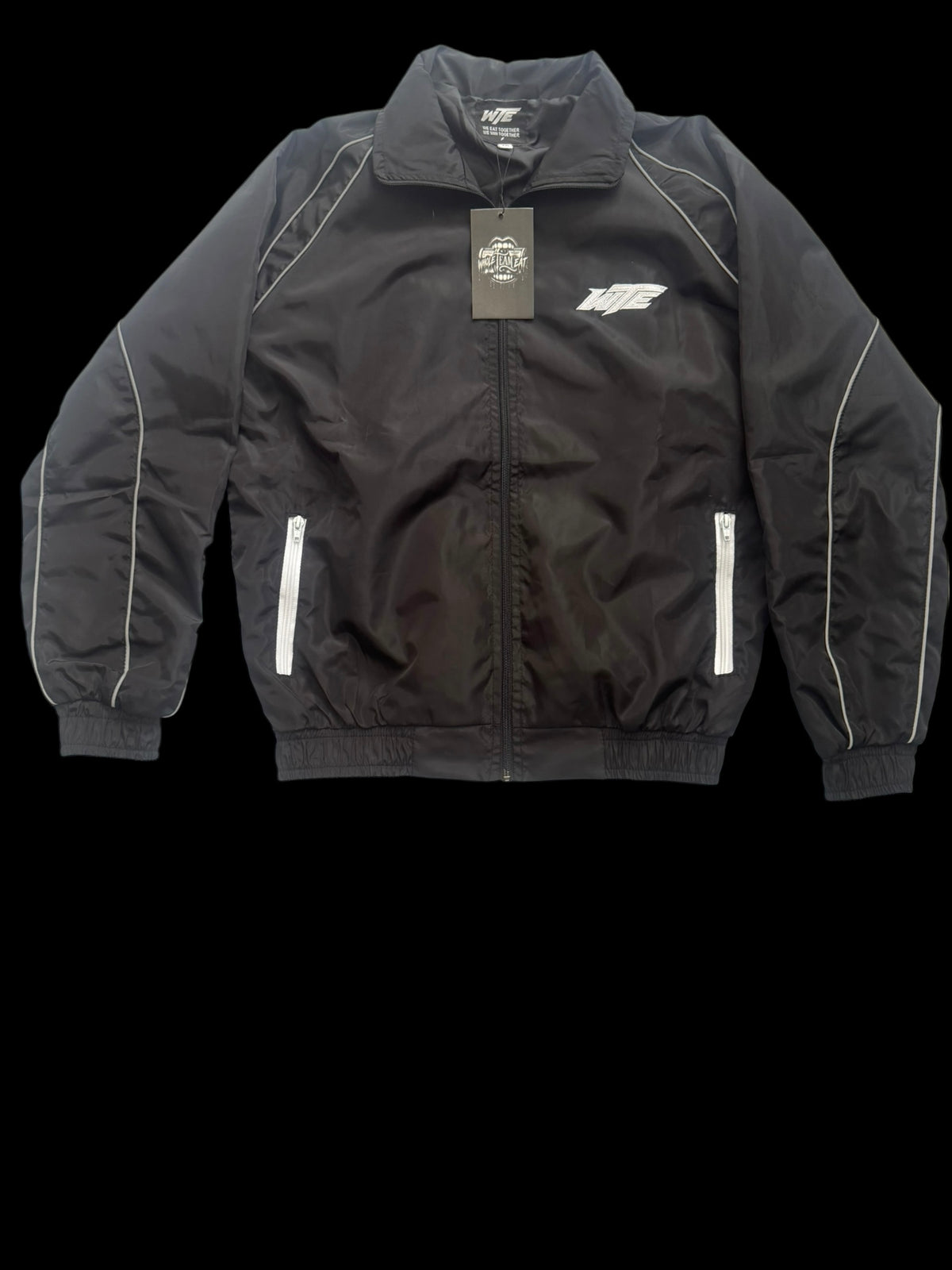 WTE Reflective Windbreaker Set — Black / White
