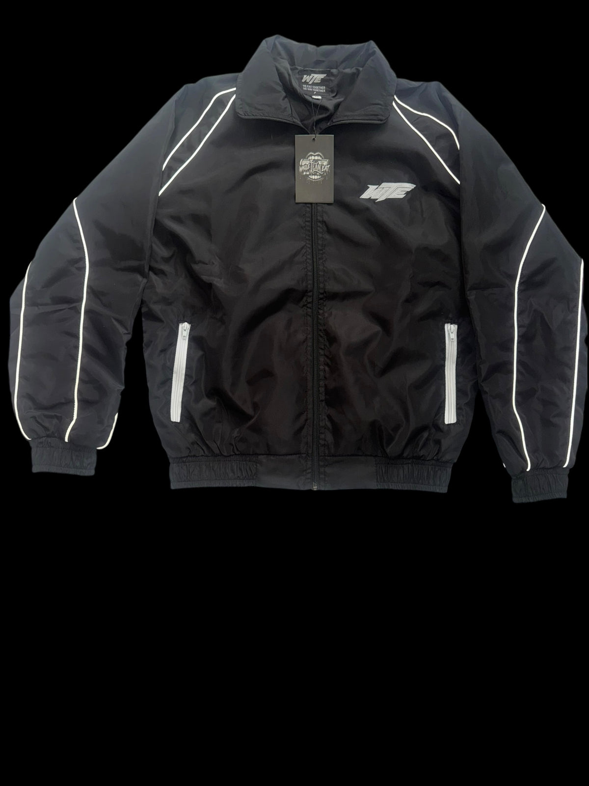WTE Reflective Windbreaker Set — Black / White